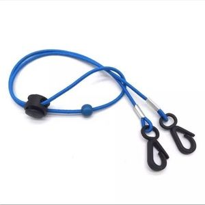 Adjustable Lanyard with Extender Strap Holder Elastic Band Cord for Mask (Blue)